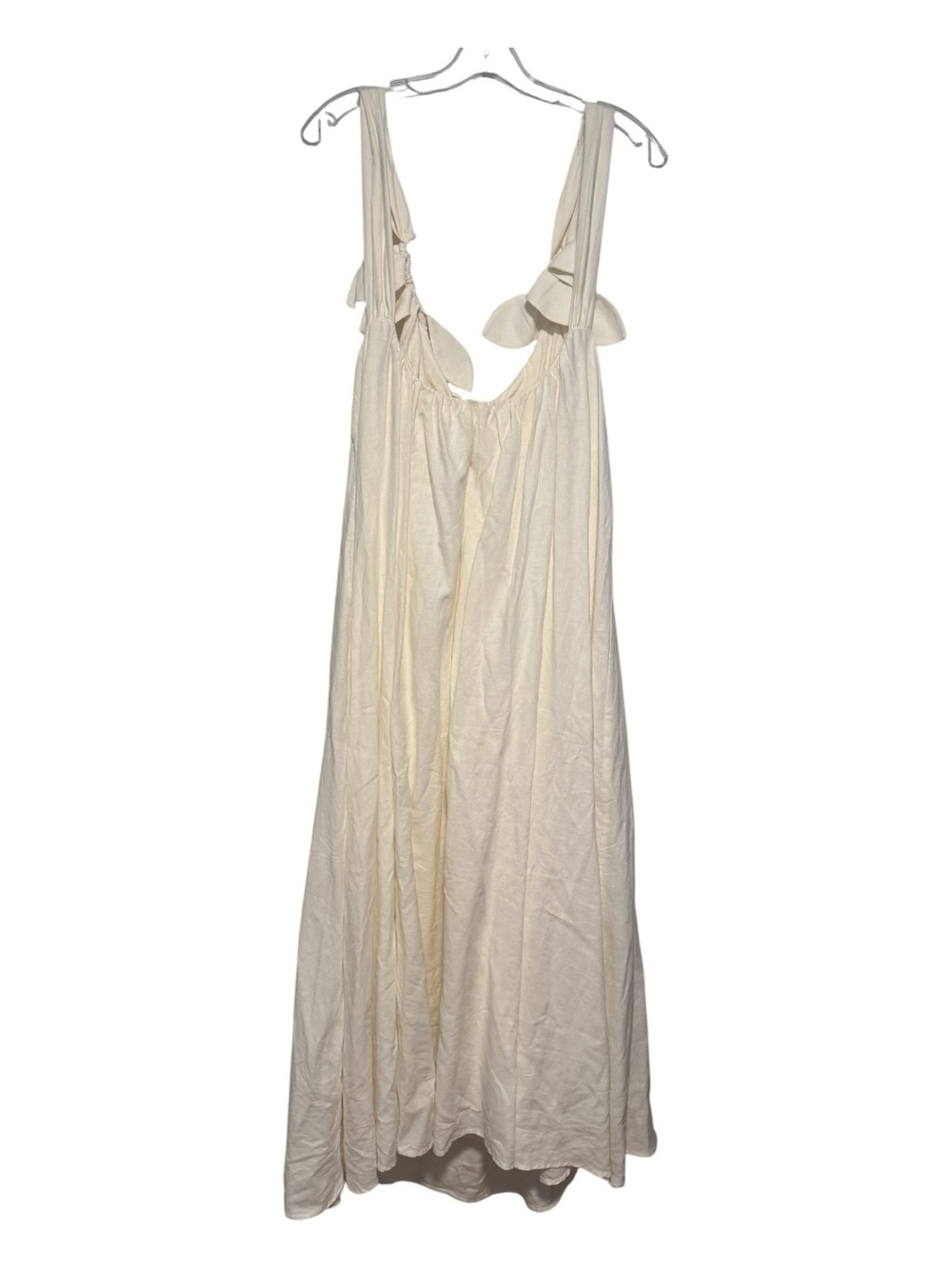 FARM Rio White Floral Details Linen-Blend Maxi Dress – NWT - Picture 3 of 4